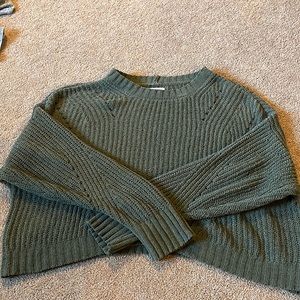 Olive green cropped sweater